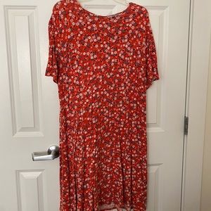 ASOS red floral dress